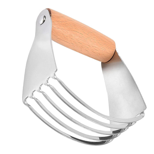 Rvs Gebak Cutter Gebak Blender Hout Antislip Handvat Meel Klopper Duty Deeg Cutter Voor Pasta Pie Korst En Cake