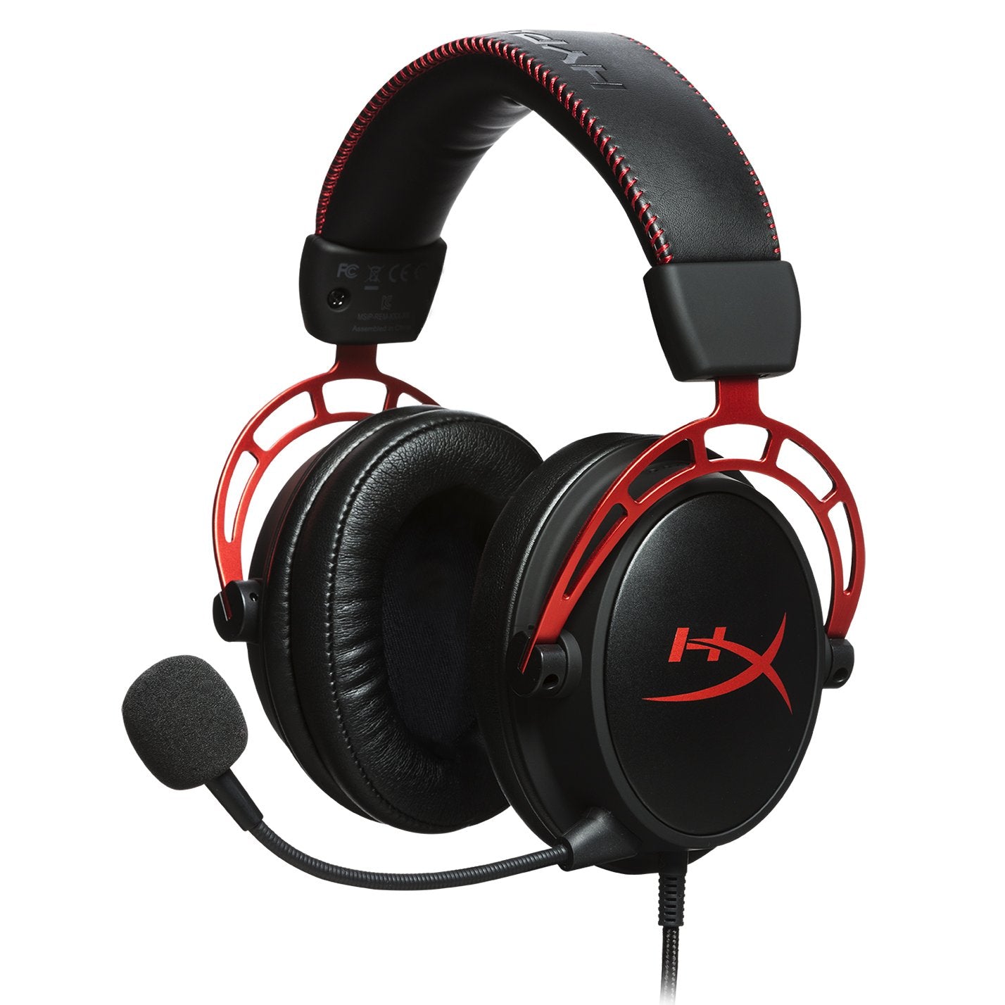 HyperX HX-HSCA-RD Cloud Alpha Gaming Headset met geïntegreerde audiobediening, compatibel met pc, PS5, PS4, Xbox One, Xbox Series X|S