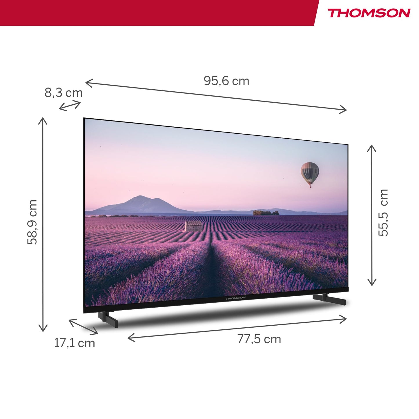 THOMSON 43-inch (109 cm) Full HD Smart Android TV (WLAN, HDR, drievoudige tuner DVB-C/S2/T2, Netflix, Youtube, Prime Video, Disney+) - 43FA2S13-2023