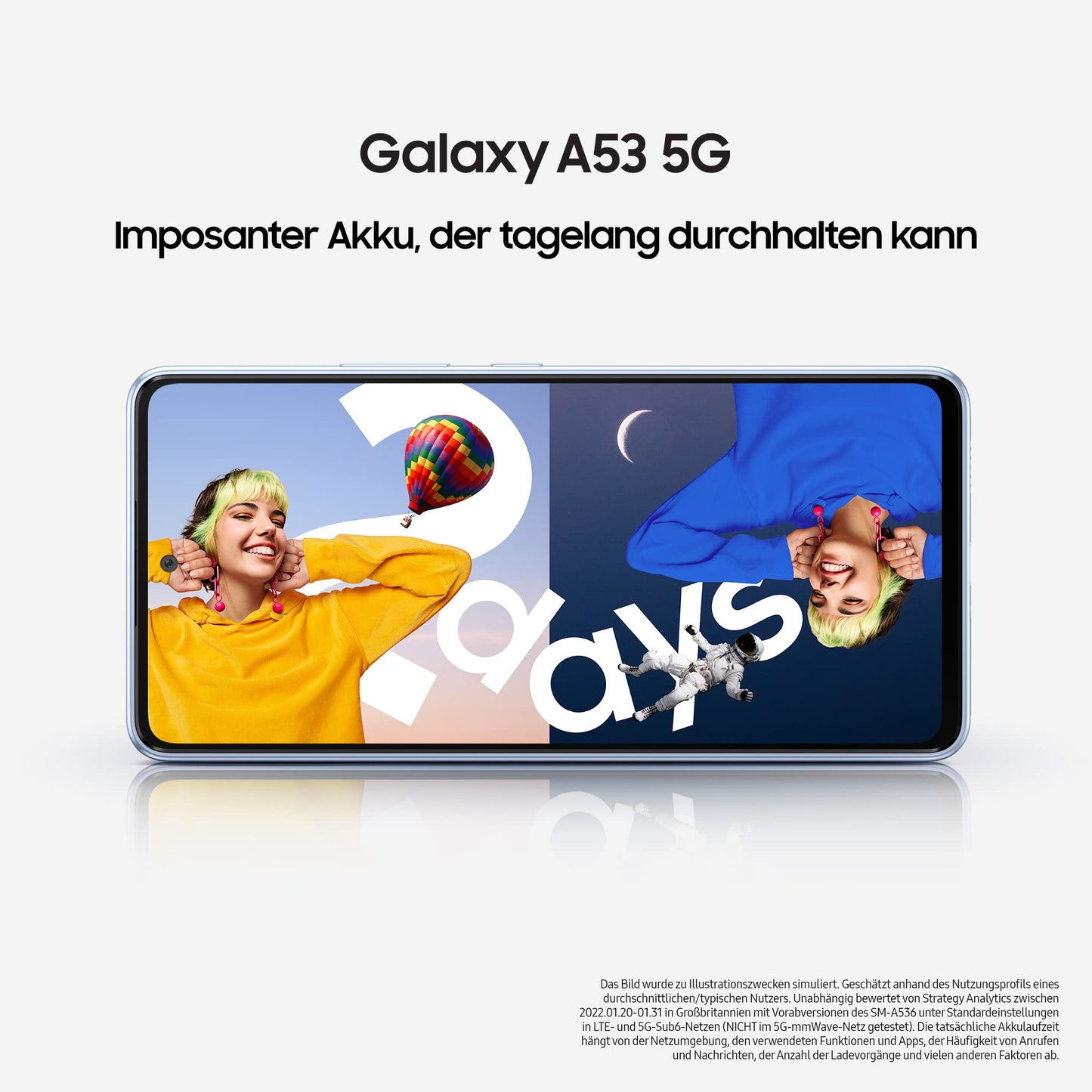 Samsung Galaxy A53 5G Smartphone Dual-SIM Android mobiele telefoon 6 GB RAM 128 GB geheugen Awesome Blue + 30 maanden garantie