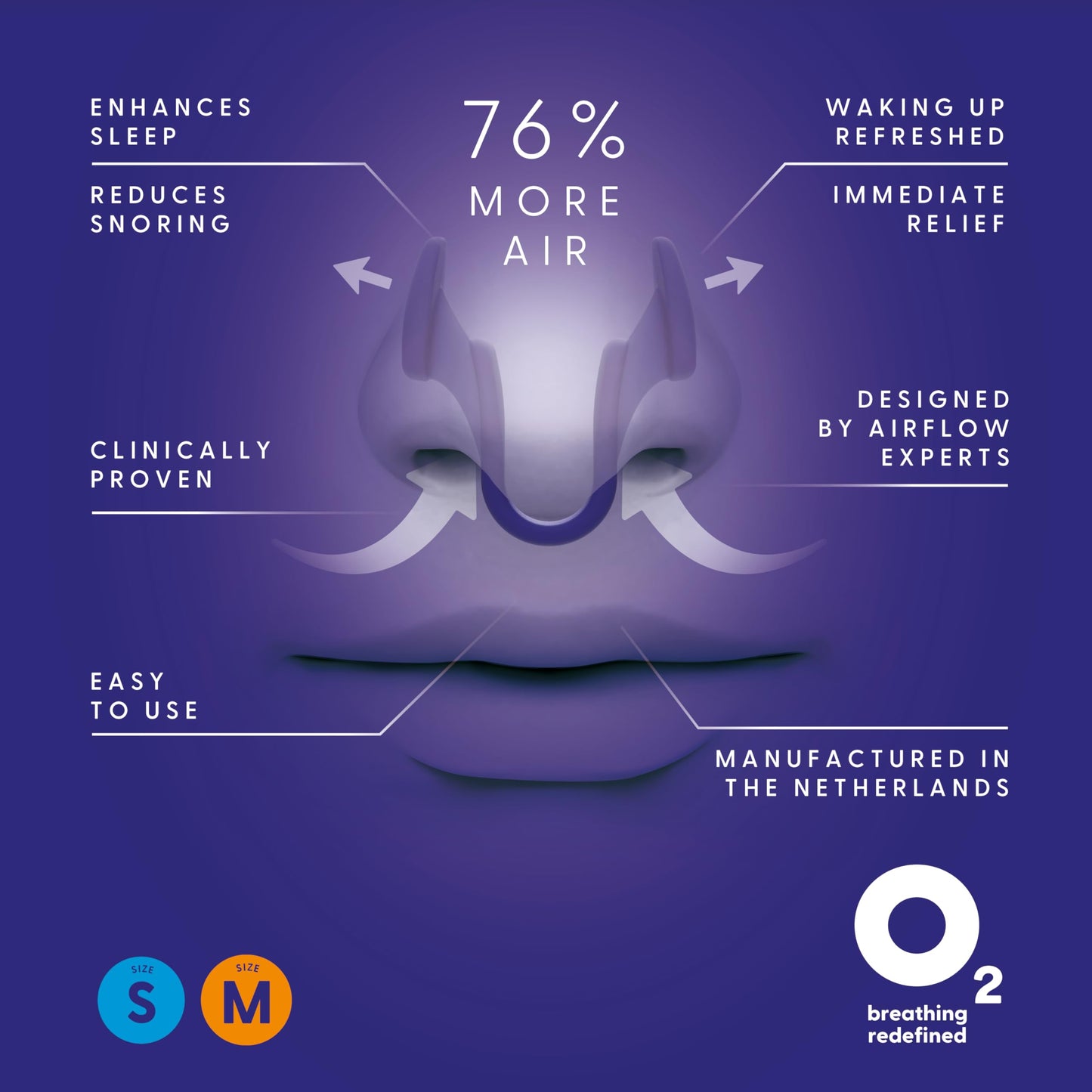 Airmax neusspreider probeerverpakking -1x small & 1x medium - Anti snurk nasal dilator - 76% meer lucht - Vrije neusademhaling - Beter slapen, stop snurken en uitgerust wakker worden - Met storage box