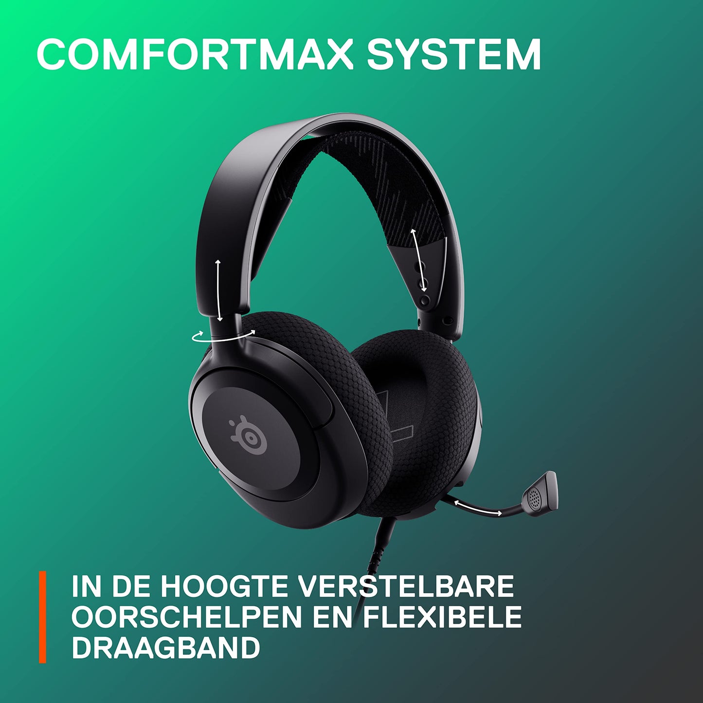 SteelSeries Arctis Nova 1 - Multi-systeem gamingheadset - HiFi-drivers - 360° ruimtelijke audio - Memory Foam-oorkussens - Ultralichtgewicht - PC, PS5, PS4, Switch, Xbox - Zwart