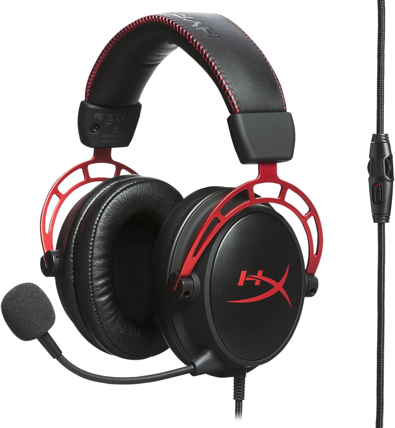 HyperX HX-HSCA-RD Cloud Alpha Gaming Headset met geïntegreerde audiobediening, compatibel met pc, PS5, PS4, Xbox One, Xbox Series X|S