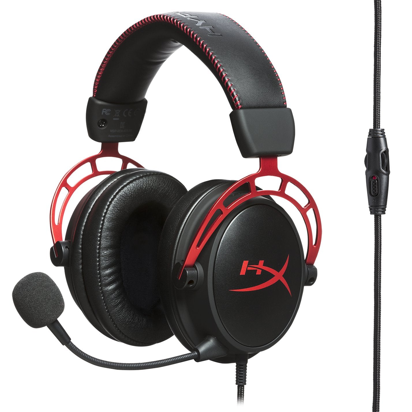 HyperX HX-HSCA-RD Cloud Alpha Gaming Headset met geïntegreerde audiobediening, compatibel met pc, PS5, PS4, Xbox One, Xbox Series X|S