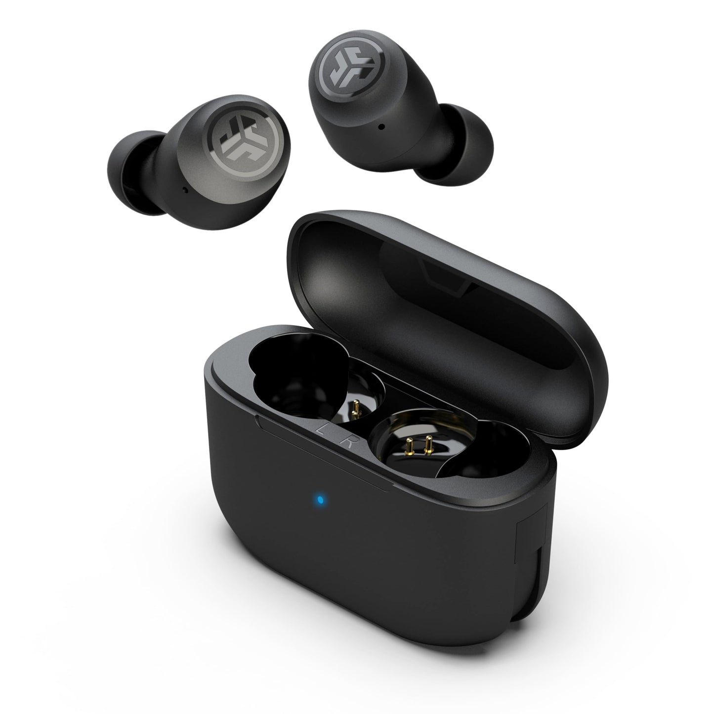 JLab Go Air Pop True Wireless Earphones, Bluetooth Earbuds, Oordopjes Draadloos with 32H Speeltijd, In Ear Headphones with Microfoon, USB-Oplaaddoos, Dubbele Verbinding, EQ3 Geluid, Zwart