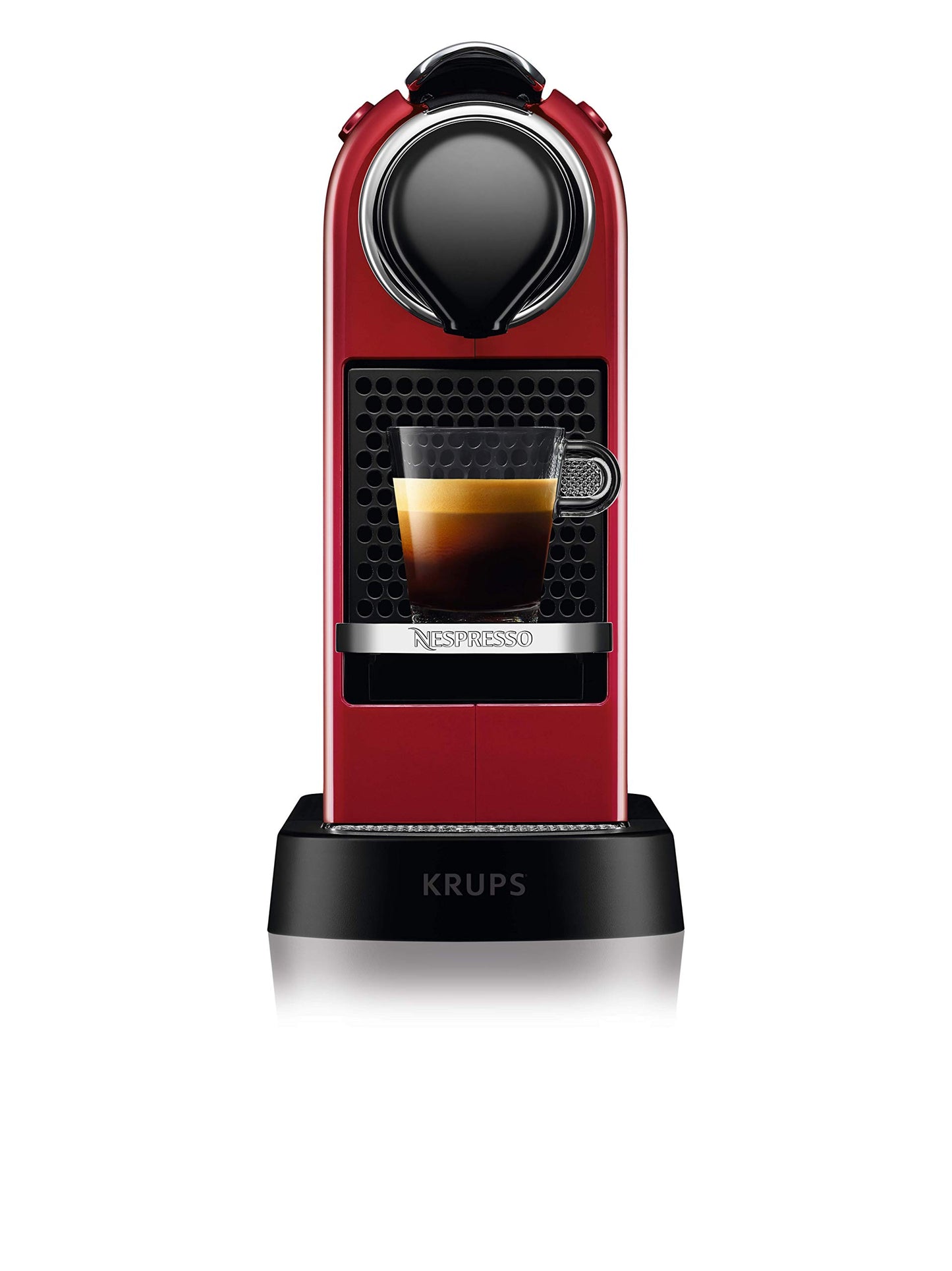 Krups Nespresso CitiZ XN7415 koffiecupmachine, Compact design, 2 koffievolumes, 19 bar, Snelle opwarming, Cherry red