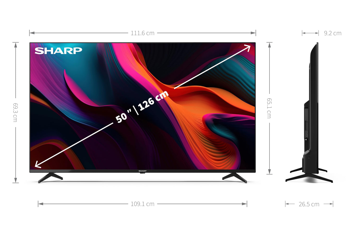 Sharp 50GL4260E - 50 inch - 4K UHD LED TV met Google TV