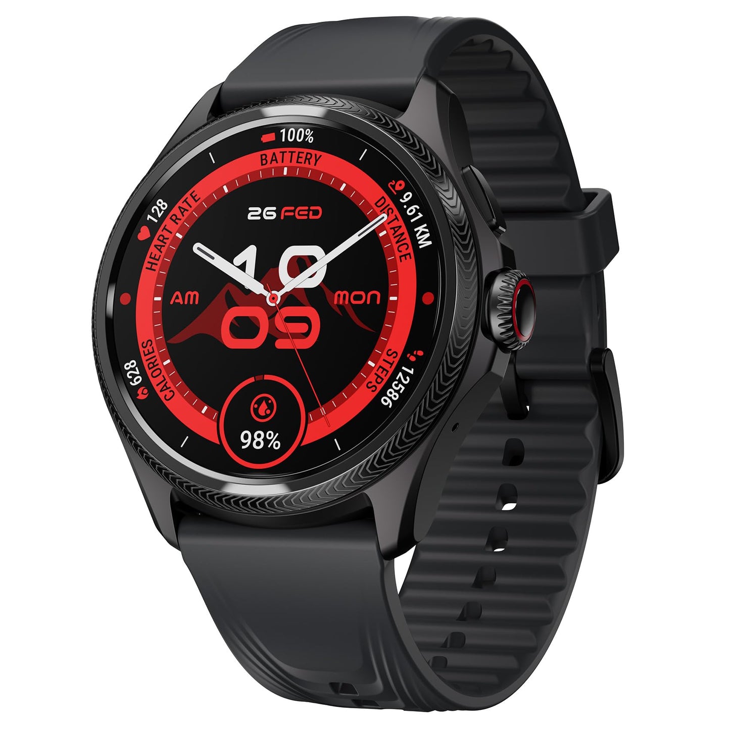 TicWatch Pro 5 Enduro Smartwatch voor heren 1,43 inch Android Wear OS Smart Watch 90 uur batterij 110+ trainingsmodi 7/24 Hartslag Gezondheid Fitness Tracker Buiten 5ATM GPS Kompas