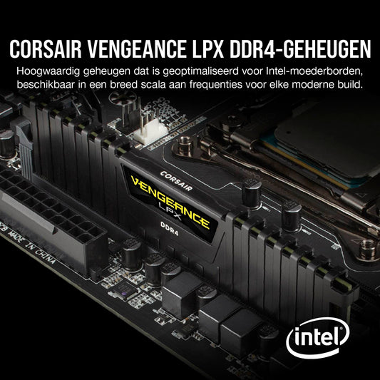 Corsair Vengeance LPX 16GB (2x8GB) DDR4 3200MHz C16 XMP 2.0 High Performance Desktop Memory Kit, Black