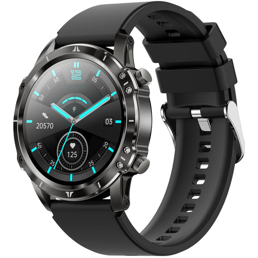 Nuvance - Luxe Smartwatch - voor Dames en Heren - Android en iOS - 45mm - CF89 - Touch Screen - IP67 Waterdicht - Smartwatches voor Kinderen - Zwart