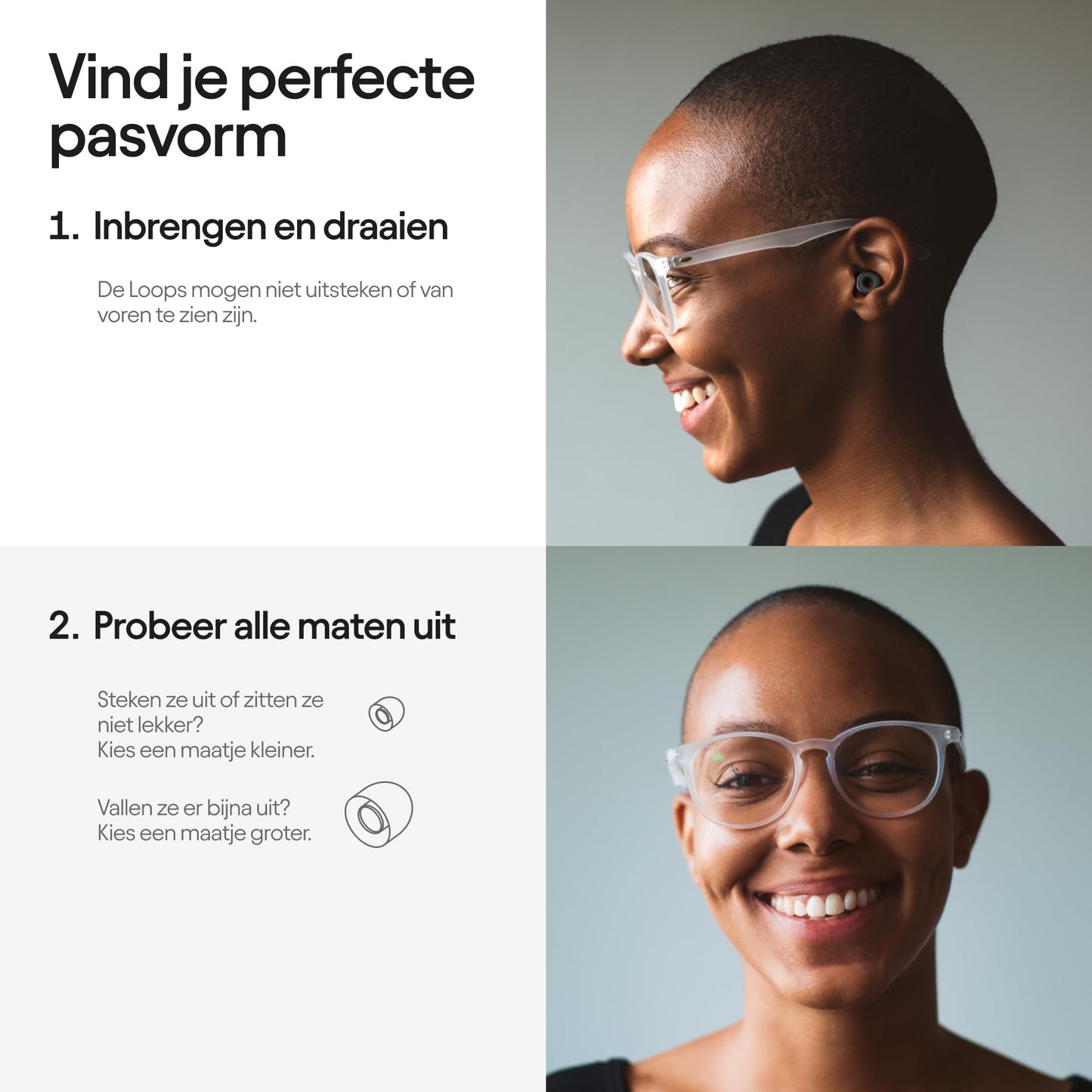 Loop Experience Plus-oordopjes - Hoogwaardige gehoorbescherming voor muzikanten, dj's, festivals, concerten en nachtleven – Oordopjes met een demping van SNR 18 dB – Met extra accessoires - Goud