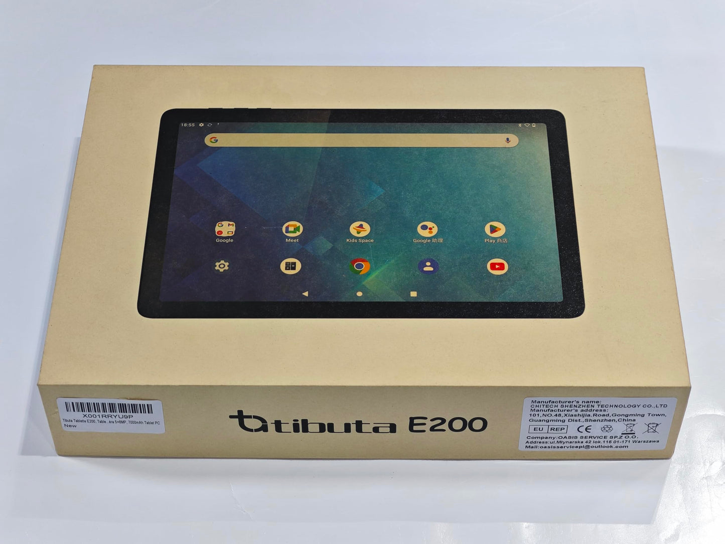 Tibuta Android 12 tablet, 10 inch tablet met octa-core processor, 7000 mAh batterij, 4 GB RAM, 64 GB ROM 128 GB uitbreiding, 1280 x 800 IPS, 8 MP + 5 MP camera, wifi, Bluetooth, GPS, GMS