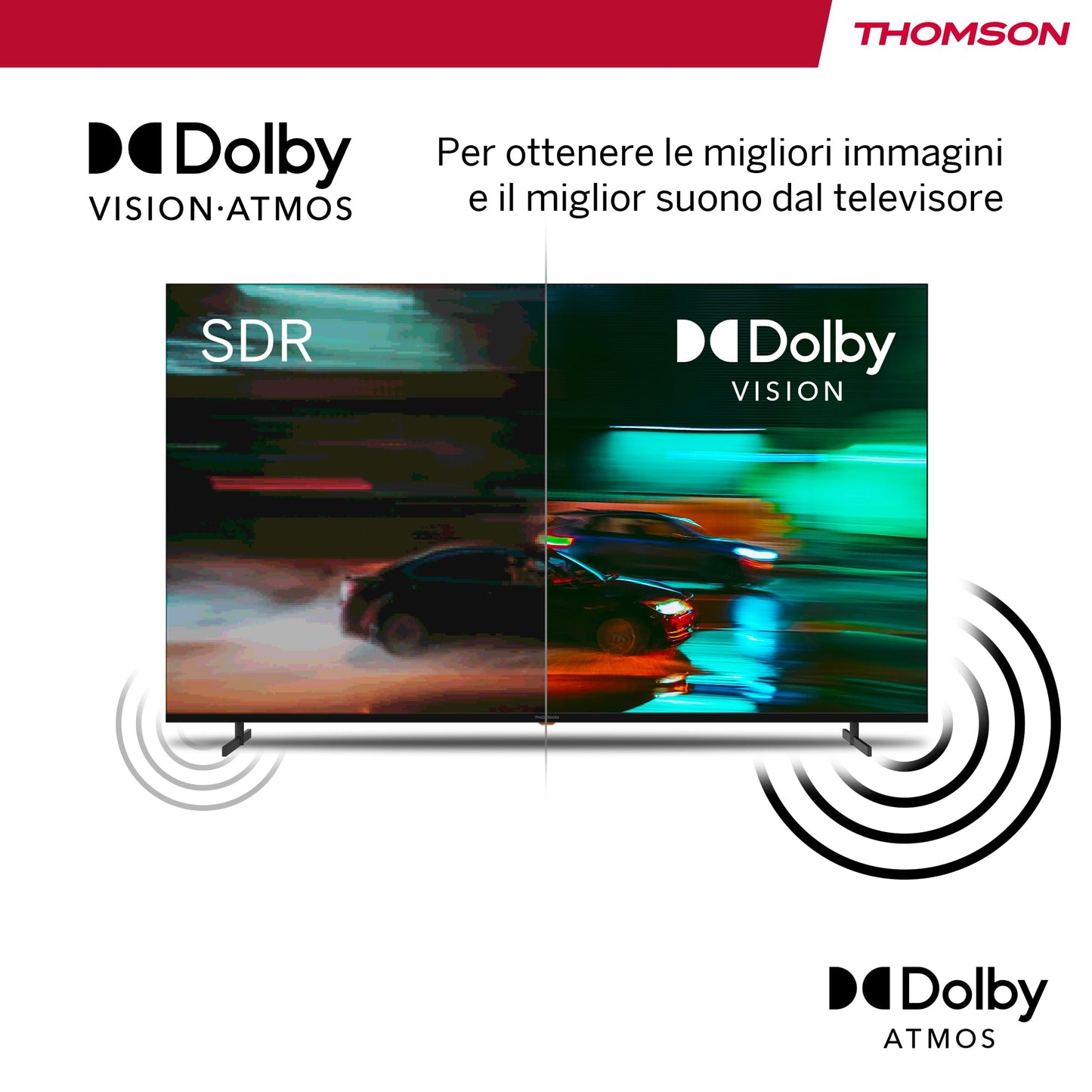 THOMSON 43-inch (109 cm) Full HD Smart Android TV (WLAN, HDR, drievoudige tuner DVB-C/S2/T2, Netflix, Youtube, Prime Video, Disney+) - 43FA2S13-2023