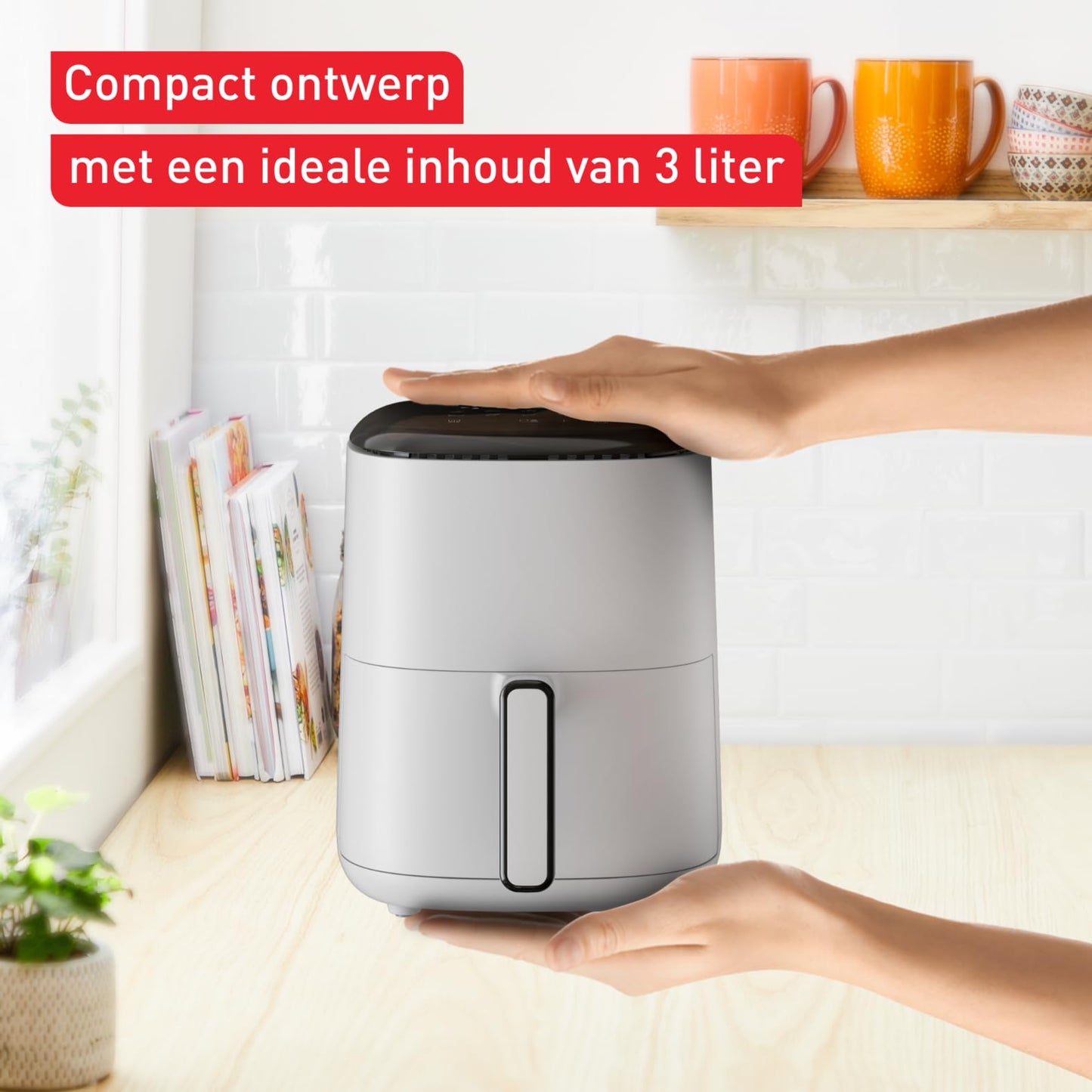 Tefal EY145A Easy Fry Compact heteluchtfriteuse 3 L, 3 liter inhoud, voor 1 tot 4 personen,tijd- en energiebesparend, digitaal bedieningspaneel, 10 automatische bereidingswijzen