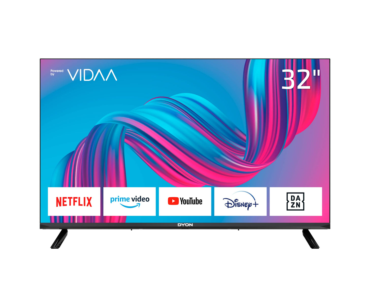 DYON Movie Smart 32 VX, 80 cm (32 inch) TV (HD Smart TV, HD Triple Tuner (DVB-C/-S2/-T2), App Store, Prime Video, Netflix, YouTube, DAZN, Disney+), model 2023