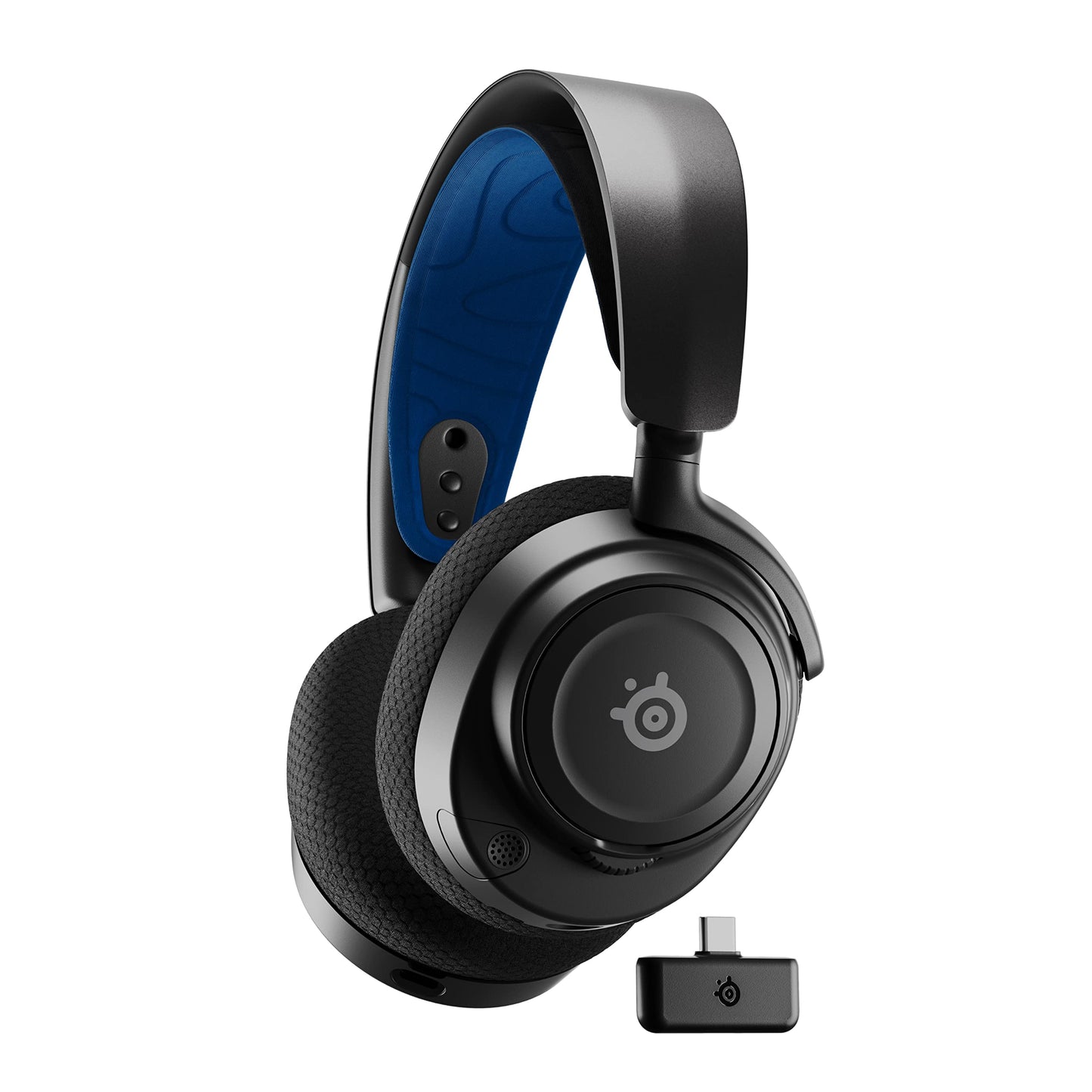 SteelSeries Arctis Nova 7P - Draadloze multi-systeem gaming & mobiele headset - Nova Acoustic Systeem - 2,4 GHz en gelijktijdige Bluetooth - 38 uur batterij - USB-C - Playstation, PC, Switch