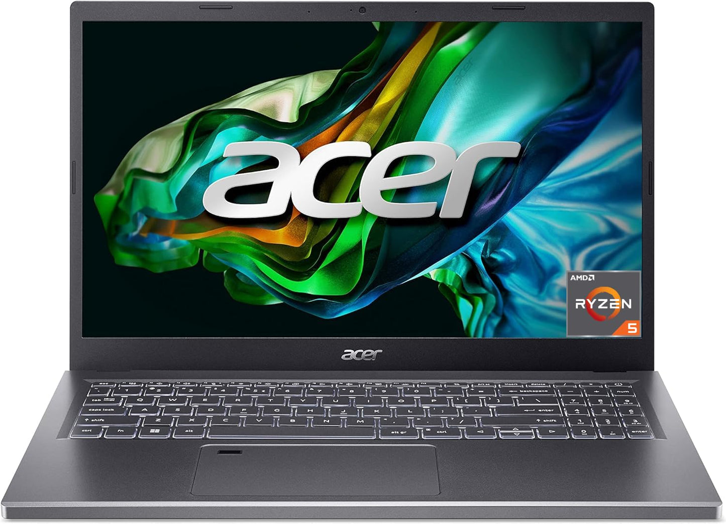 Acer Aspire 5 (A515-48M-R9J8) laptop, 15, 6 inch FHD-display, AMD Ryzen 5 7530U, 16 GB RAM, 1 TB SSD, AMD Radeon graphics, Windows 11, QWERTZ toetsenbord, grijs