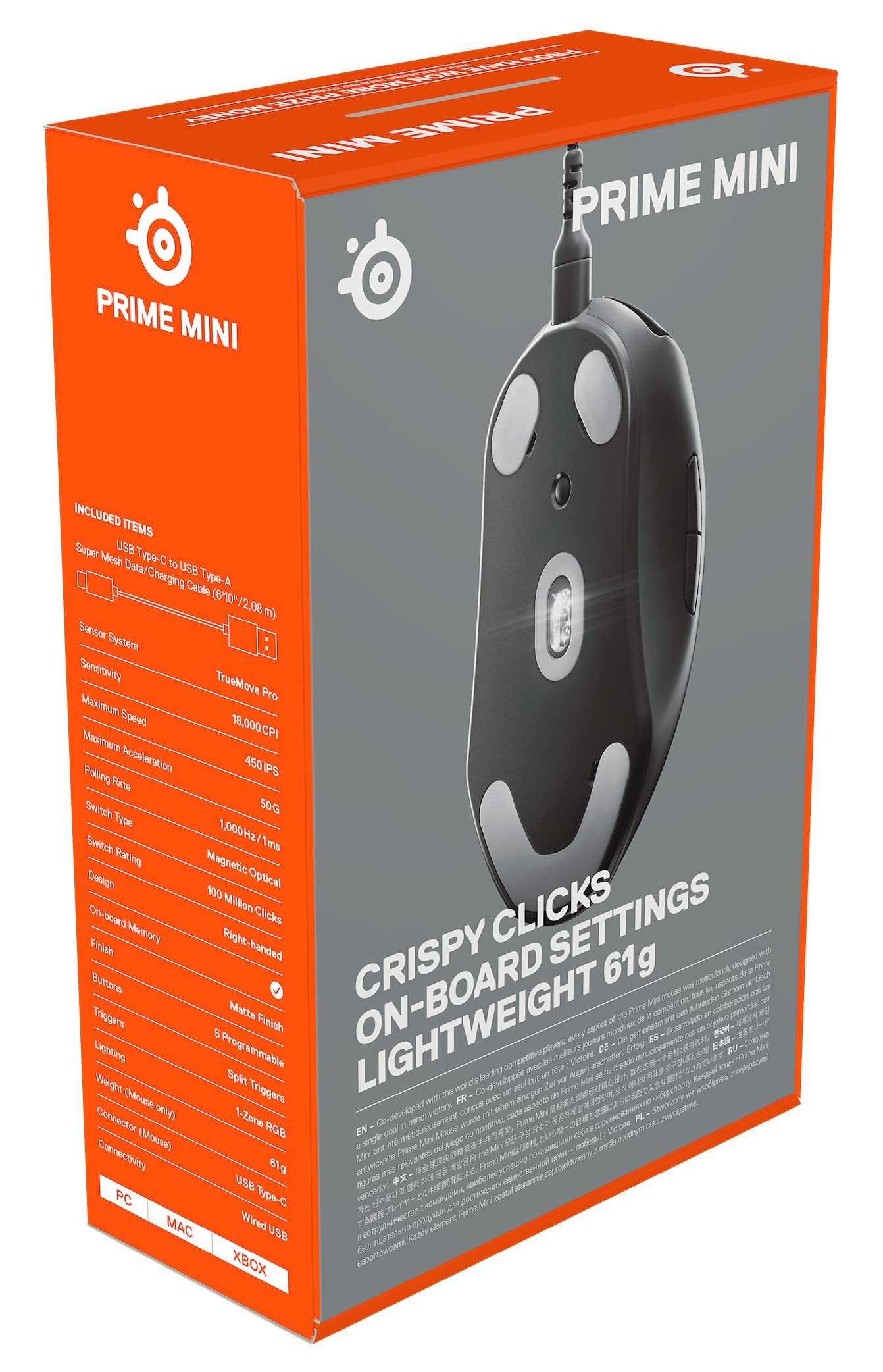 SteelSeries Prime Mini - Esports Gaming Muis - Optische magneetschakelaars -  Compact ontwerp