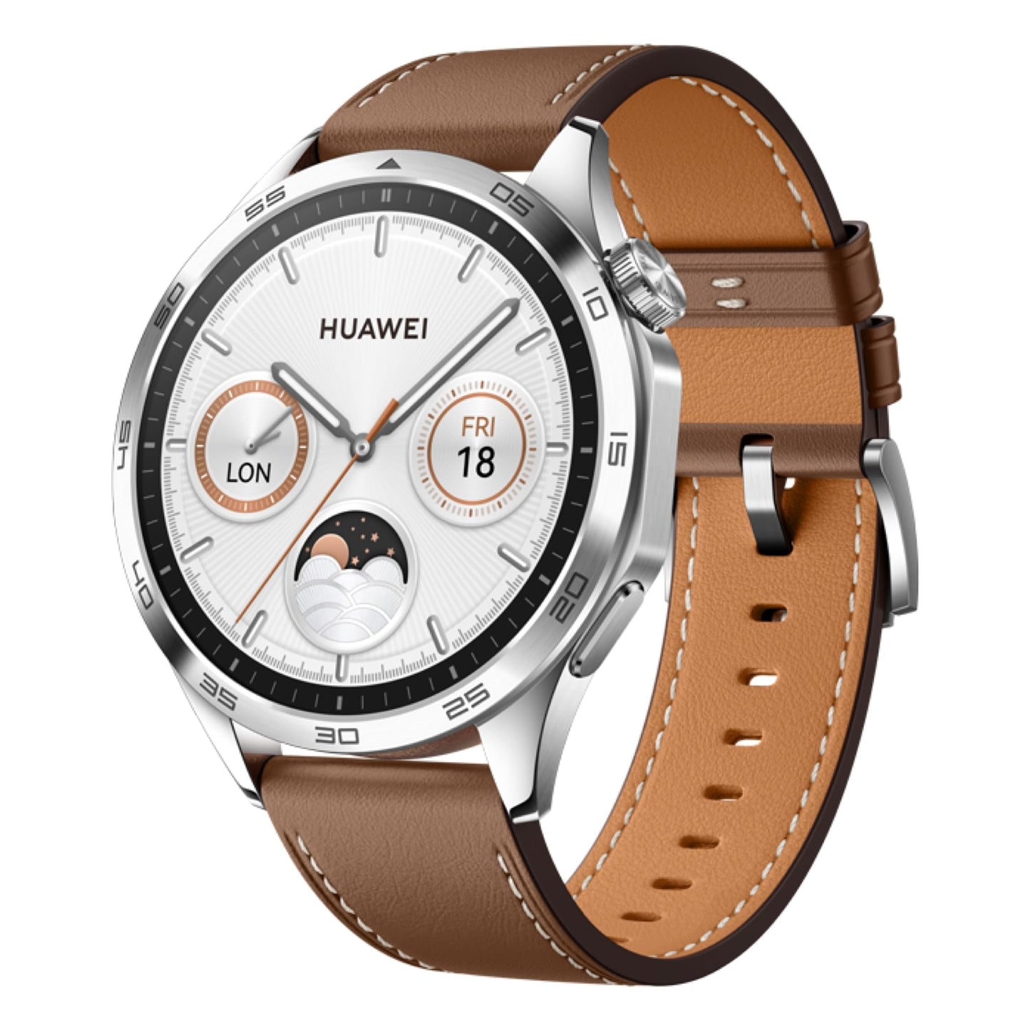 HUAWEI WATCH GT 4 Smart Watch - Batterijduur tot 2 weken Fitness Tracker - Compatibel met Android en iOS - Gezondheidsmonitoring met Pulse Wave Aritmie Analyse - GPS Geïntegreerd - 46 mm Leer Bruin