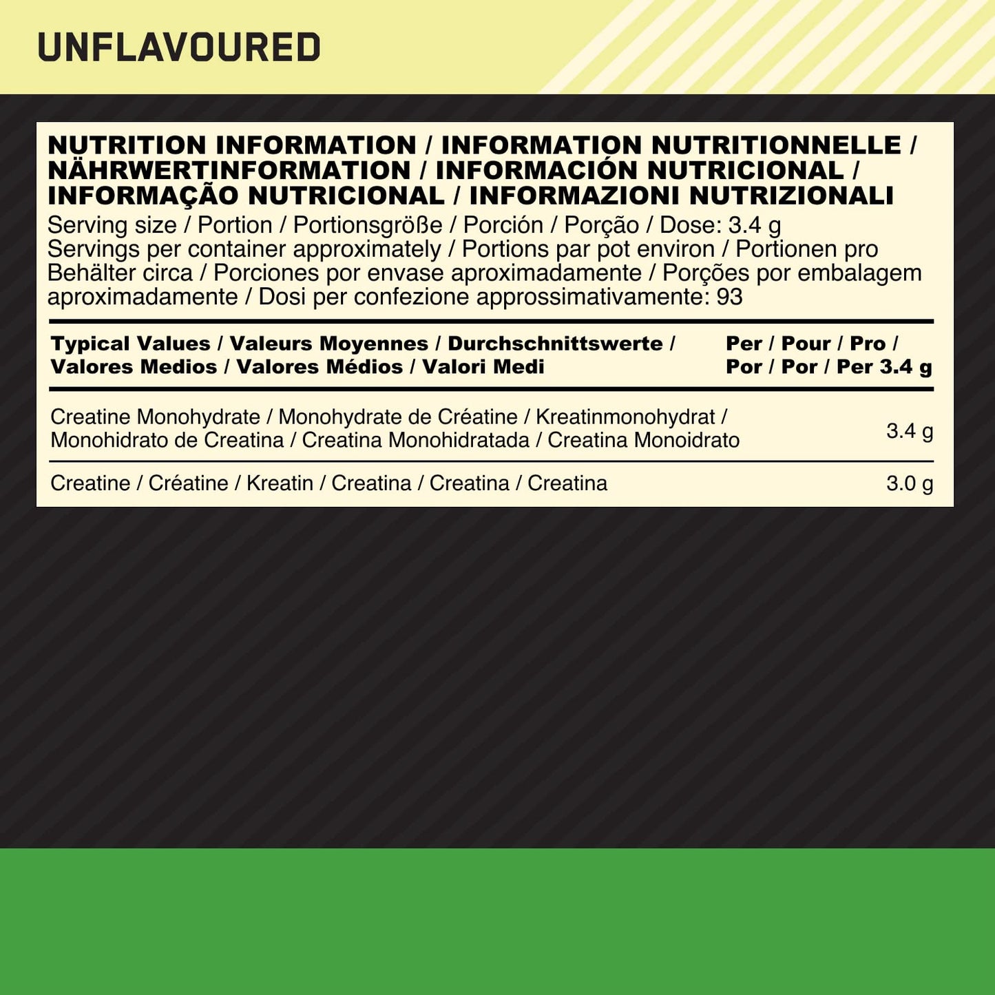 Optimum Nutrition Gemicroniseerd Creatinepoeder, 100% Puur Creatine Monohydraatpoeder voor Prestaties en Spierkracht, Niet-gearomatiseerd, 93 Porties, 317 g