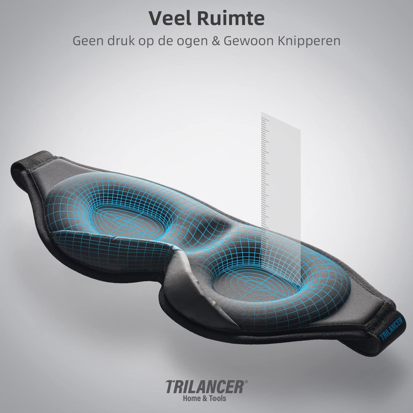 2024 Innovatief Slaapmasker voor Mannen en Vrouwen, 100% Lichtblokkerend Ontwerp Oogmasker om te Slapen, een Dutje te Doen, Mediteren, Reizen (Zwart)