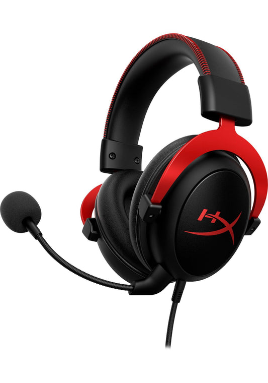 HyperX KHX-HSCP-RD Cloud II gamingheadset, USB, 7.1 virtueel surroundgeluid, audiobedieningskast, rood/zwart