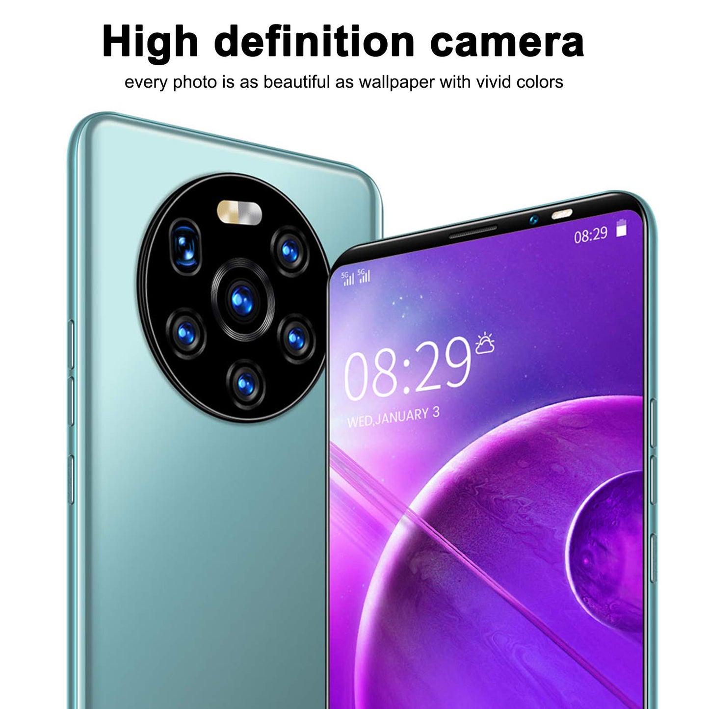 Mate40 Pro ontgrendelde mobiele telefoon, voor Android 6 5.45in HD Full Screen Dual SIM 3G Smartphone, Dual-Core CPU, 1GB + 8GB, 2200mAh-batterij, dubbele camera's, gezichtsherkenning(groen)