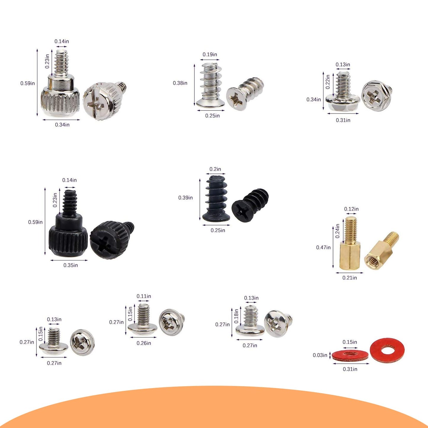 330 stuks computerschroevenset, schroevenset voor pc, pc, computer, harde schijf schroeven, pc-computeraccessoires voor moederbord, behuizing, harde schijf, met een borstel en mini-schroevendraaier