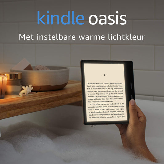 Kindle Oasis, nu met instelbare warme lichtkleur, waterdicht, 8 GB, wifi, grafiet