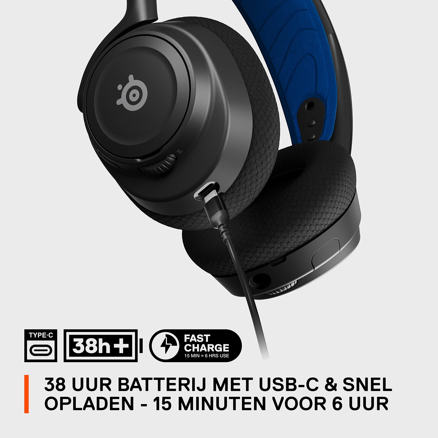 SteelSeries Arctis Nova 7P - Draadloze multi-systeem gaming & mobiele headset - Nova Acoustic Systeem - 2,4 GHz en gelijktijdige Bluetooth - 38 uur batterij - USB-C - Playstation, PC, Switch