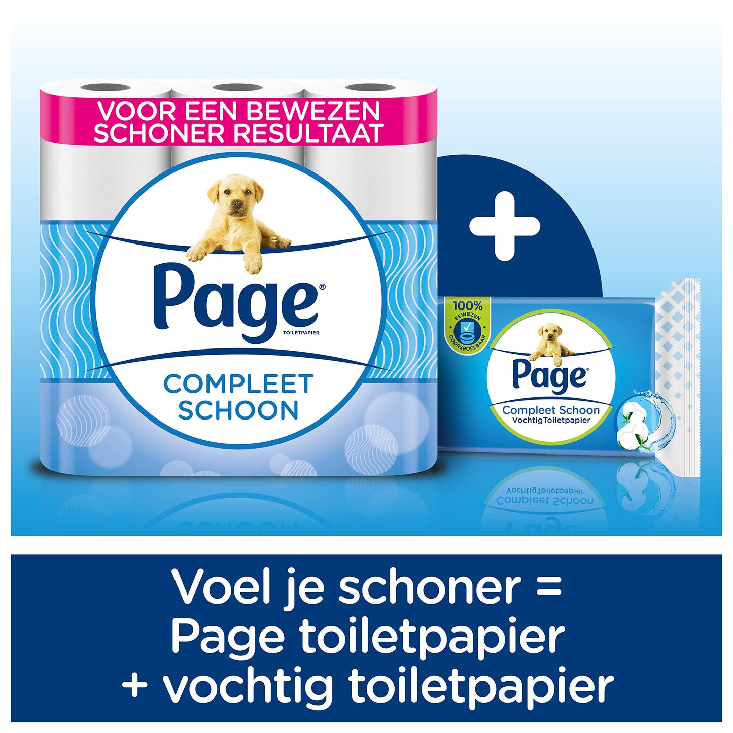 Page wc papier - Compleet Schoon toiletpapier - 24 Rollen - Voordeelverpakking