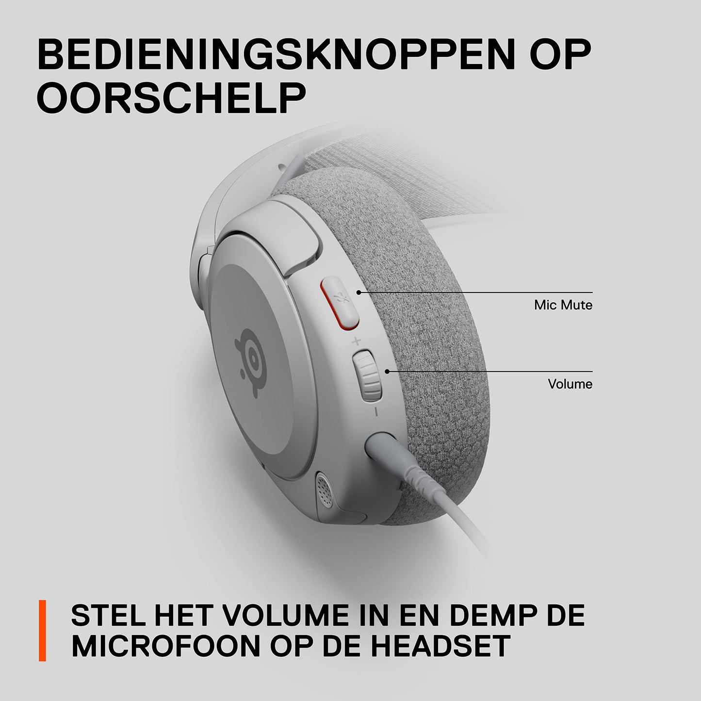 SteelSeries Arctis Nova 1P - Multi-systeem gamingheadset - HiFi-drivers - 360° ruimtelijke audio - Memory Foam-oorkussens - Ultralichtgewicht - PS5, PS4, PC, Switch, Xbox - Vit, Kabel, Wit