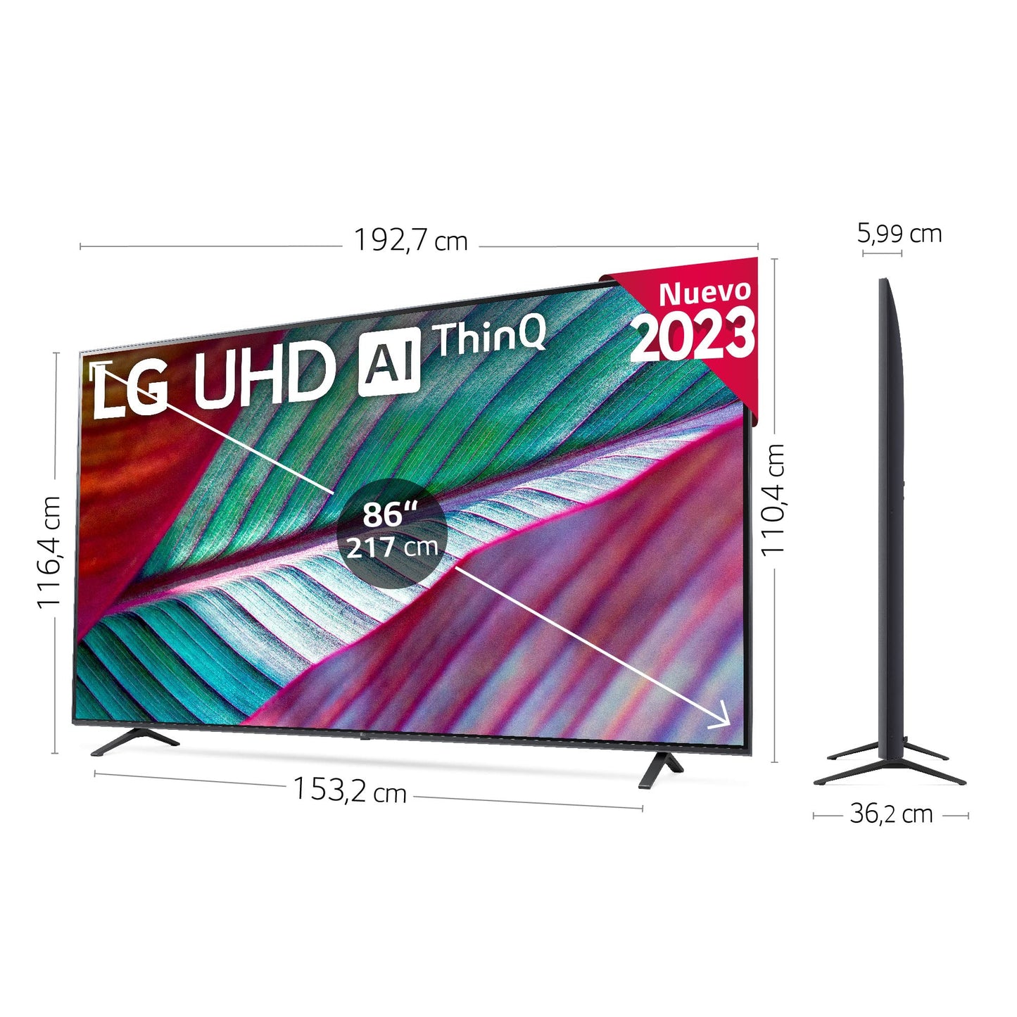 LG 86UR78006LB 2.18 m (86") 4K Ultra HD Smart TV Wi-Fi Black