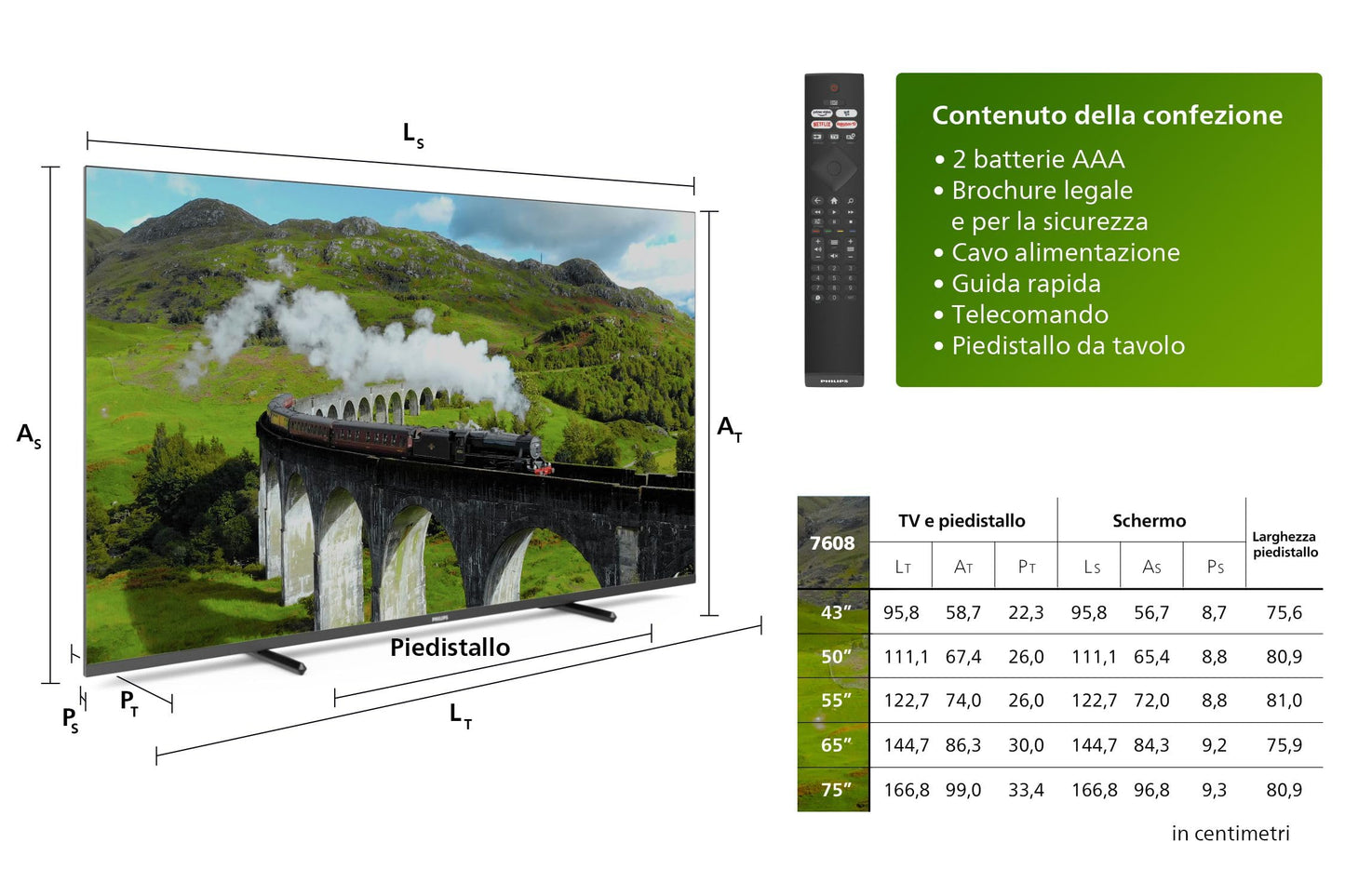 Philips 65PUS7608-65 inch (165 cm) - LED - 2023