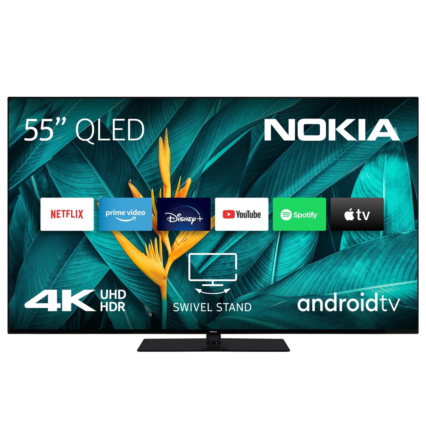 Nokia 55 Inch (139 cm) 4K UHD Televisie Smart Android TV (DVB-C/S2/T2, Netflix, Prime Video, Disney+) Amazon Exclusive - QN55GV315ISW - 2023