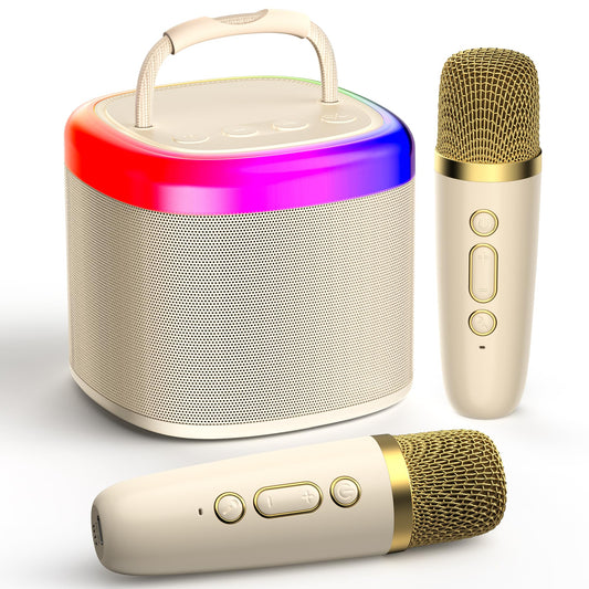 JYX Professionele Karaoke Compleet, Draagbare Bluetooth Karaoke Speaker met 2 Microfoons en Lichten Kinder- en Volwassenenfeestjes, Verjaardagsgeschenken voor Meisjes, Jongens en Familiefeestjes thuis