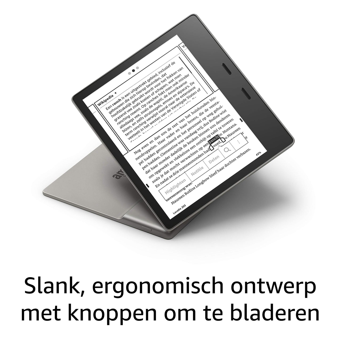 Kindle Oasis, nu met instelbare warme lichtkleur, waterdicht, 8 GB, wifi, grafiet