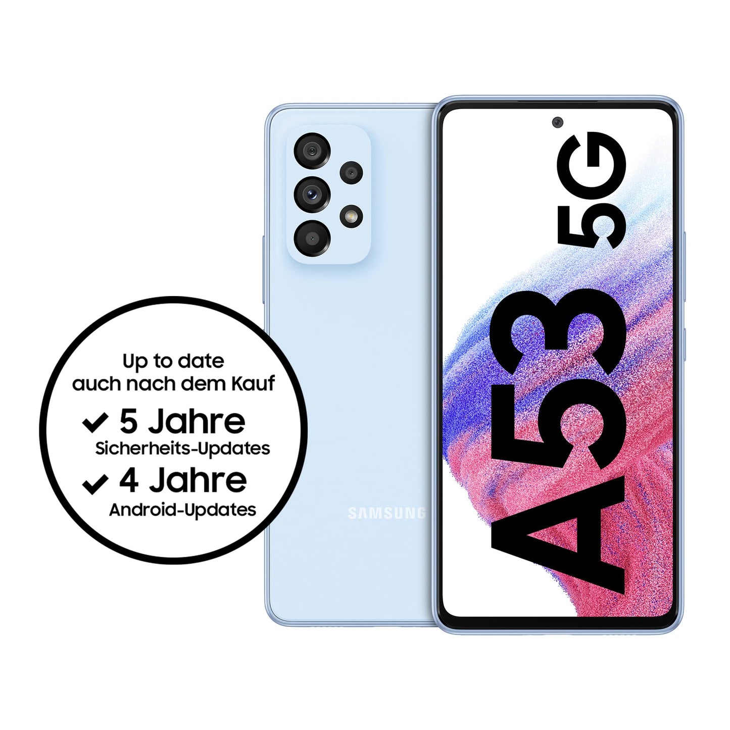 Samsung Galaxy A53 5G Smartphone Dual-SIM Android mobiele telefoon 6 GB RAM 128 GB geheugen Awesome Blue + 30 maanden garantie