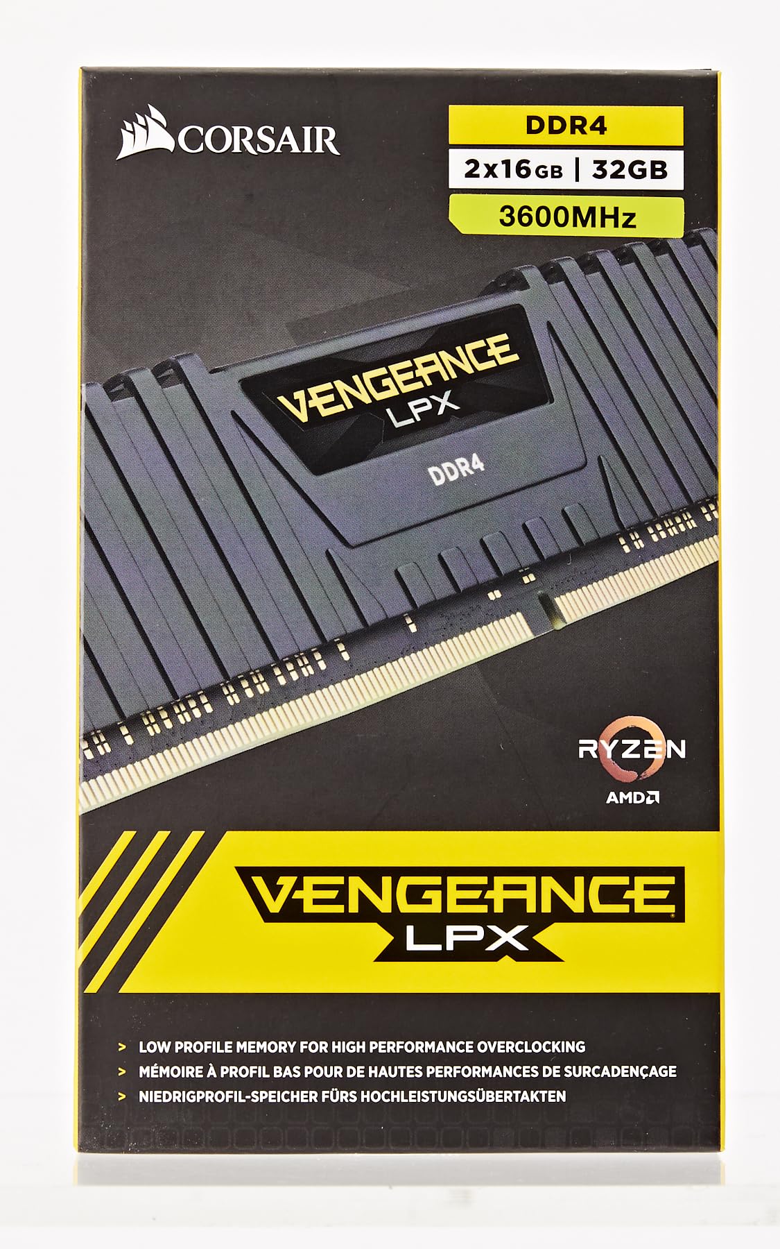 Corsair Vengeance LPX 32 GB (2 x 16 GB) DDR4 3600 (PC4-28800), werkgeheugen AMD C18, 1,35 V, zwart