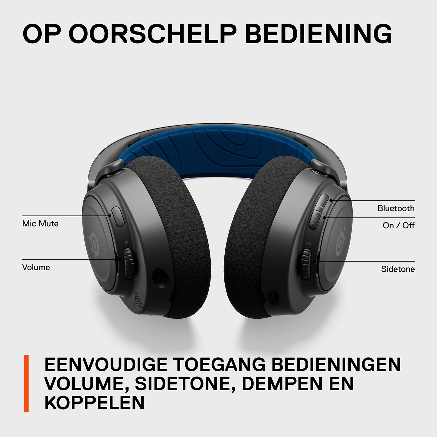 SteelSeries Arctis Nova 7P - Draadloze multi-systeem gaming & mobiele headset - Nova Acoustic Systeem - 2,4 GHz en gelijktijdige Bluetooth - 38 uur batterij - USB-C - Playstation, PC, Switch