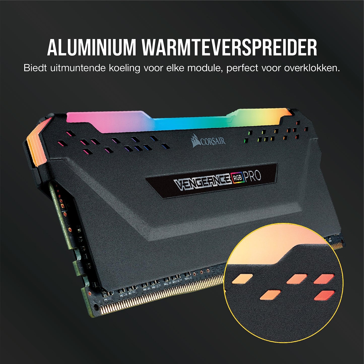 Corsair CMW16GX4M2C3200C16 Vengeance RGB PRO 16GB DDR4 3200MHz C16 XMP 2.0 Enthousiast RGB LED-Verlichting Geheugenset, Zwart, (2x8GB),Wit